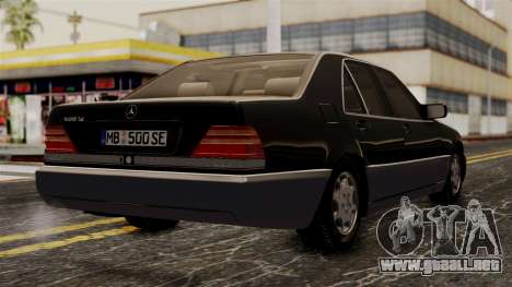 Mercedes-Benz W140 500SE 1992 para GTA San Andreas