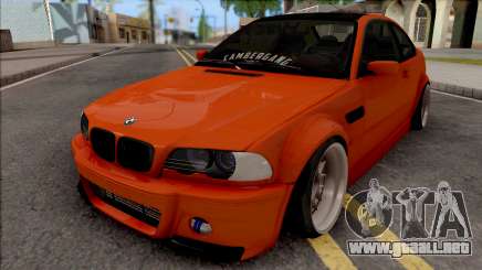 BMW 3-er E46 2000 Stance by Hazzard Garage para GTA San Andreas